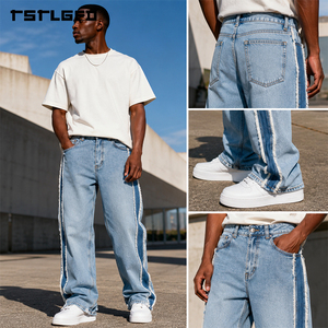 Pantalon de jogging cargo ample coupé-cousu en molleton épais 400 g/m², délavage vintage, style streetwear oversize, vente en gros - Product Image 5