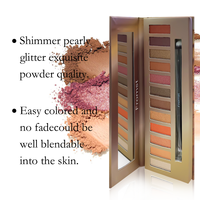 Palette de fards à paupières 12 couleurs chaudes dorées, effet mat, scintillant et pailleté, facile à estomper, longue tenue, maquillage pour les yeux, marque privée OEM, en promotion