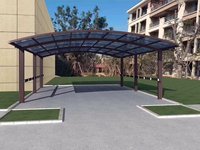Cochera con Estructura Metálica Resistente al Viento, Refugio Impermeable y Duradero para Estacionamiento de Vehículos al Aire Libre en Regiones Tormentosas
