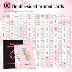 Carte d'affirmation <span class=keywords><strong>en</strong></span> papier Badass imprimée personnalisée cadeaux de soins personnels inspirant quotidien motivationnel pleine conscience - Product Image 5