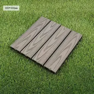 Wpc Tiles Splicing Decking Floor DIY Interlocking Deck Tile Wpc Outdoor Wpc Patio Tiles