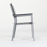 Chaise de salle à manger d'extérieur moderne Joyeleisure Mobilier en bois plastique et aluminium pour le jardin Hôtel Park & Villa Style loisirs