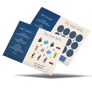 บัตรแบบขูดออกได้ตามต้องการสำหรับโปรโมชั่นทางธุรกิจบัตรชนะรางวัลความภักดีบัตรที่มีการเคลือบหลายชั้นและรหัส QR - Product Image 2