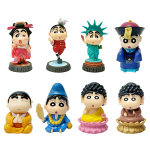 Figurine d'animation japonaise drôle de dessin animé Shin-chan figurine de voiture pendentif de table pour fête d'anniversaire décoration de gâteau figurines d'action - Product Image 2