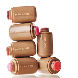 Vente en gros de bâtons de blush crème vegan personnalisés avec logo privé, 6 couleurs, imperméables, mats, longue tenue, avec protection solaire - Product Image 1