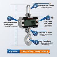 Báscula de Grúa de Precisión Impermeable, Capacidad de 100 kg, Pantalla LCD/LED de 115 mm, Tara Remota para Pruebas en Laboratorios Húmedos, OEM ODM Junebreath