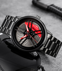 Hot Bán SKMEI 1990 Sang Trọng Thạch Anh Người Đàn Ông Của Cổ Tay Đồng Hồ Không Thấm Nước Xe Bánh Xe Thiết Kế Kính Quay Cửa Sổ Tùy Chỉnh Bán Buôn Đồng Hồ - Product Image 4