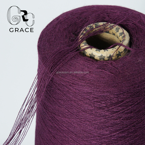 Filato <span class=keywords><strong>Misto</strong></span> 50% <span class=keywords><strong>Cashmere</strong></span> 50% <span class=keywords><strong>Lana</strong></span> Lavabile 2/26NM Superfine Tinto per Macchine da Maglieria <span class=keywords><strong>e</strong></span> Tessitura 16,5 Micron - Product Image 2