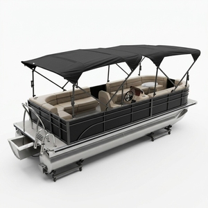 Lussuosa Barca Pontone in Alluminio con Ampio Ponte, Sedute Confortevoli, per Crociere in Famiglia, Gite di Pesca e Uso Commerciale Versatile - Product Image 2