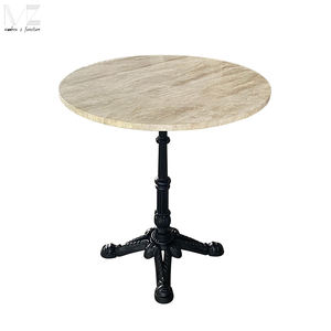 यूरोपीय शैली tavoli ristorante दौर संगमरमर exterieur 4 सीट खाने की मेज और कुर्सी सेट काले आउटडोर बिस्ट्रो रेस्तरां टेबल - Product Image 6