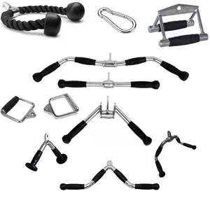 Triceps Pull Down Attachment Cable Machine Accessories for Home Gym LAT Pull Down Attachment Weight Fitness
