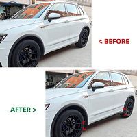 Volkswagen Tiguan MK2 Rline Standart Tekerlek Mesafesi Versiyonu 2017-2023 Araba Aksesuarları için AMP-Z Yan Marşpiye Rocker Panel Splitter Dudak