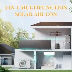 Aire acondicionado solar híbrido Gree AC DC 18000Btu 24000Btu aire acondicionado dividido para hogares Climatización de inteligencia montada en la pared