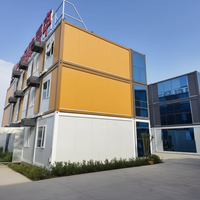 Hôtel modulaire de luxe personnalisé à trois étages de 40 pieds pour projet touristique, résistant au vent et à la chaleur, bâtiment modulaire