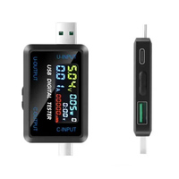 Voltmètre numérique multifonctionnel USB Type-C, testeur de capacité à affichage numérique, détecteur de puissance mobile