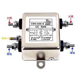 Filtro de Energía CA Monofásico de 220V CW3-6A/10A/20A/30A/-S CW3-6/10/20A-R CW3-10A-T CW3-20A-S CW3-10A-S - Product Image 6