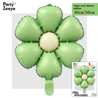 Décoration de fête d'anniversaire rétro avec fleurs en papier cartonné mat à six pétales, motif marguerite et ballon, pour arrangement floral.