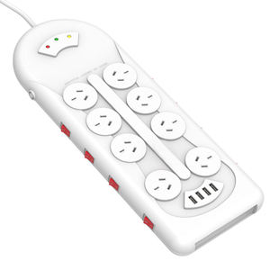 Protector <span class=keywords><strong>de</strong></span> Sobretensión Vastfafa Powerboard TV-SAT con Enchufe <span class=keywords><strong>de</strong></span> Extensión, Puerto <span class=keywords><strong>de</strong></span> Carga USB, 8 Tomas <span class=keywords><strong>de</strong></span> Corriente, 10A, Protección Contra <span class=keywords><strong>Incendios</strong></span> Personalizada SDK - Product Image 1