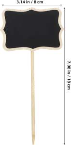 Kisangel Home Decor Pantry Labels - Mini letreros de pizarra con palo, letreros de pizarra de mesa de madera, tarjetas de lugar para el hogar y - Product Image 2
