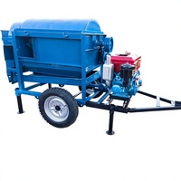 Décortiqueuse à riz portable modèle 90, équipement neuf doté d'un moteur diesel de 12 chevaux et d'un corps en acier inoxydable