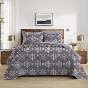 Style imprimé microfibre matériel <span class=keywords><strong>neige</strong></span> motif 3 pièces couvre-lit ensemble 130gsm remplissage <span class=keywords><strong>reine</strong></span> roi taille prêt Stock - Product Image 1