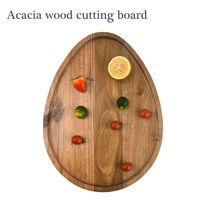 Hotselling natuurlijke acaciahouten dienblad, ecologisch, ovaal, voor desserts, fruit, snacks, serveerschaal, eettafel