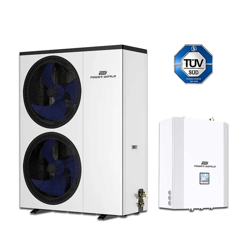 Low temperature heating cooling hot water split inverter cold climate heat pump 12kw heat system water