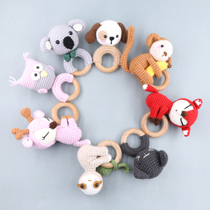 Clip per Ciuccio con Catena, Braccialetto da Dentizione, Giocattolo Morbido a Forma di Animale all'Uncinetto, Sonaglio per Neonati, Anello Massaggiagengive, <span class=keywords><strong>Regalo</strong></span> per Baby Shower - Product Image 1