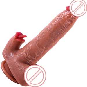 Vibrador Realista HXR de Doble Estimulación con Lengua Vibrante, Dildo de Silicona Suave para Masaje del Punto G, Juguete Sexual para Adultos - Product Image 1