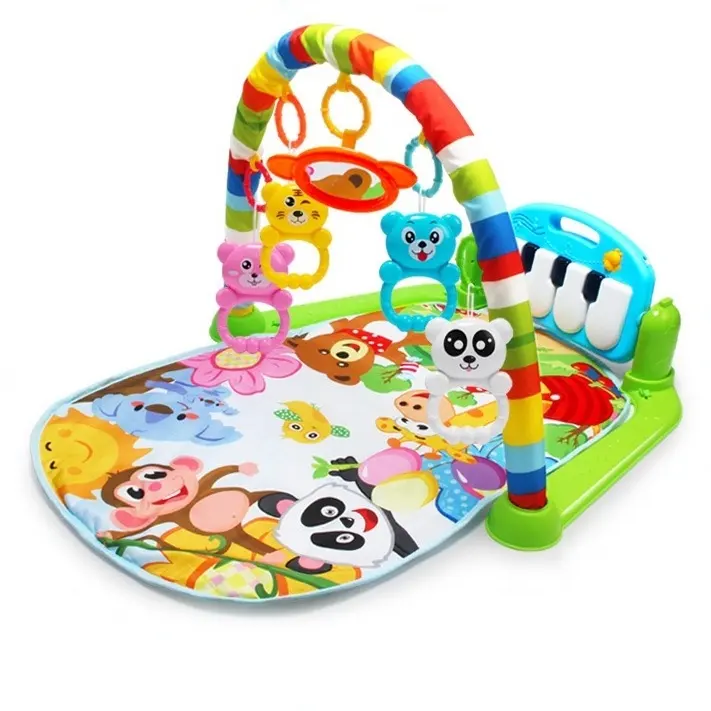 幼児用プレイマットとアクティビティジムミュージカルセンター幼児用ベビープレイマットおなかタイムマットおもちゃ0-12ヶ月