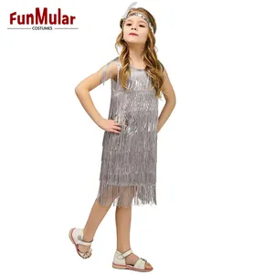 Funmular Latin Dance ăn mặc dancewear sequin rìa ăn mặc phòng khiêu vũ hiện đại Cha Cha vũ công trang phục cho cô gái