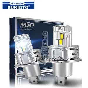SUKIOTO 2022 yeni M5P H4 H11 Led lamba Mini boyutu tak ve çalıştır H7 9005 H3B 9006 Led sis lambası araba için 12V 6500K Turbo Fan Led ampul