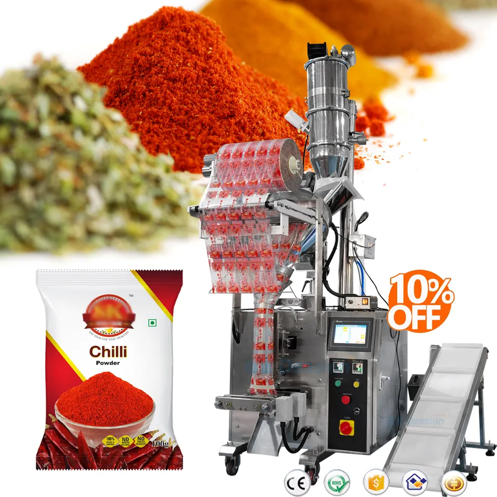 High Accuracy Automatic Chili Powder Spice Pouch Filling Sealing Packaging Machines Dry Spices Packing Machine
