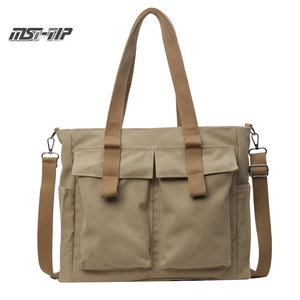 MyDays กระเป๋าแคนวาสแวกซ์กันน้ำมีช่องใส่ของพร้อมกระเป๋าสำหรับตั้งแคมป์ - Product Image 3