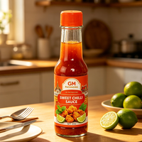 Emballage vide pour sauce chili douce 5oz 8oz 90ml 150ml 250ml, Bouteille hermétique Woozy pour sauce, Bouteilles en verre pour sauce piquante pour la cuisine