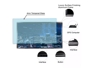 Pizarra Inteligente con Pantalla Táctil de 20 Puntos, Pizarra Interactiva con Android 11+Windows, Resolución 4K UHD para Educación y Enseñanza - Product Image 4