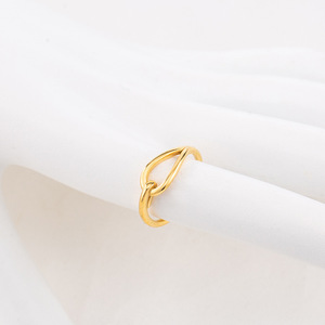 yunnique Fashion <b>Ring</b> Geometric Knot Design Rose Gold Gold Silver Women's Jewelry Gift - Product Image 4