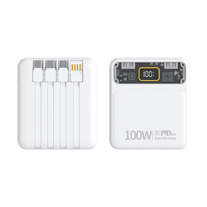 Nuevo Diseño, Banco de Energía Portátil de 5000 mAh, 10000 mAh, 22.5 W, Carga Rápida PD20W 10W, Cables Integrados, PB02 - Product Image 3