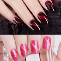 Stylo gel pour nail art à effet œil de chat, 6 couleurs, paillettes, pour manucure, volume 5 ml, usage professionnel