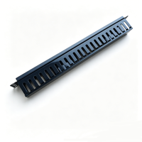 Panneau de gestion de câbles hybride 1U 19 pouces avec base métallique et couvercle en plastique, organisateur de câbles pour montage en rack