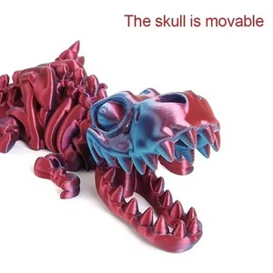 Ensemble de modèles de dinosaures imprimés en 3D, jouet anti-stress rotatif, squelette de Tyrannosaurus Rex, cadeau pour les anniversaires des enfants - Product Image 3
