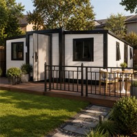 Maison conteneur portable extensible directement de l'usine 20ft 40ft avec panneaux solaires, norme australienne, unité d'habitation autonome, fabricant OEM certifié CE ISO9001
