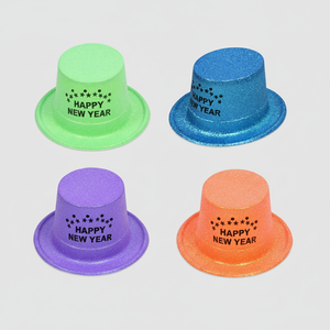 Cappelli Luminosi per Feste di Capodanno, 72 Pezzi, Modello NY12, per Natale e Scene Casual all'Aperto, in Cotone, PVC e Poliestere - Product Image 2