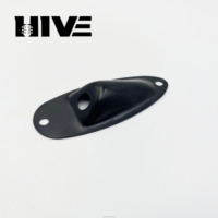 Accessoires de guitare électrique de haute qualité en gros: sortie de guitare STSQ Jack-en forme de bateau, en or, argent et noir.