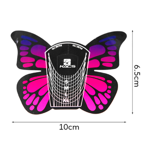 KADS 100Pcs Butterfly <b>Nail</b> Art Forms Paper <b>Nail</b> <b>Extension</b> Guides with Size Markers for Acrylic Gel Manicure Salon DIY Tool - Product Image 2