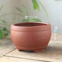 Pot Tanah Liat Ungu Cina, Pot Sukulen Kecil, Pot Bunga Keramik Tanah Liat Merah, Pot Bonsai Taman