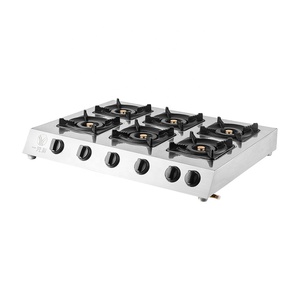 Bếp Ga Thiết Bị Thương Mại Bếp Ga Giá Thấp Bếp Mặt Bàn Nhà Hàng Với 6 Đầu Đốt - Product Image 6