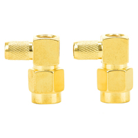 Conector SMA Macho de Ángulo Recto de 90 Grados, Conector Coaxial RF para Cable de Antena RG58, RG174, RG316, LMR195, LMR200, LMR240