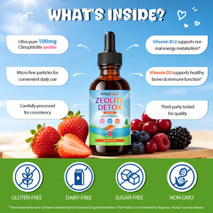 Gouttes liquides détoxifiantes au clinoptilolite et zéolite pour enfants, marque privée OEM, nettoyage corporel quotidien, soutien <span class=keywords><strong>de</strong></span> la parole, supplément vitaminique pour enfants - Product Image 4