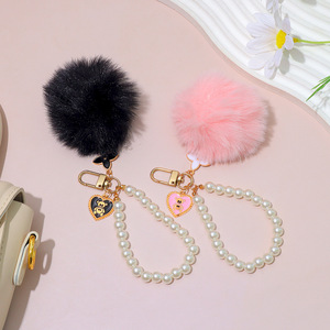 Bauhinia Pom Pom Keyring mờ màu hồng lông bóng puffball <span class=keywords><strong>Keychain</strong></span> mềm sang trọng <span class=keywords><strong>Keychain</strong></span> - Product Image 6